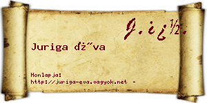 Juriga Éva névjegykártya